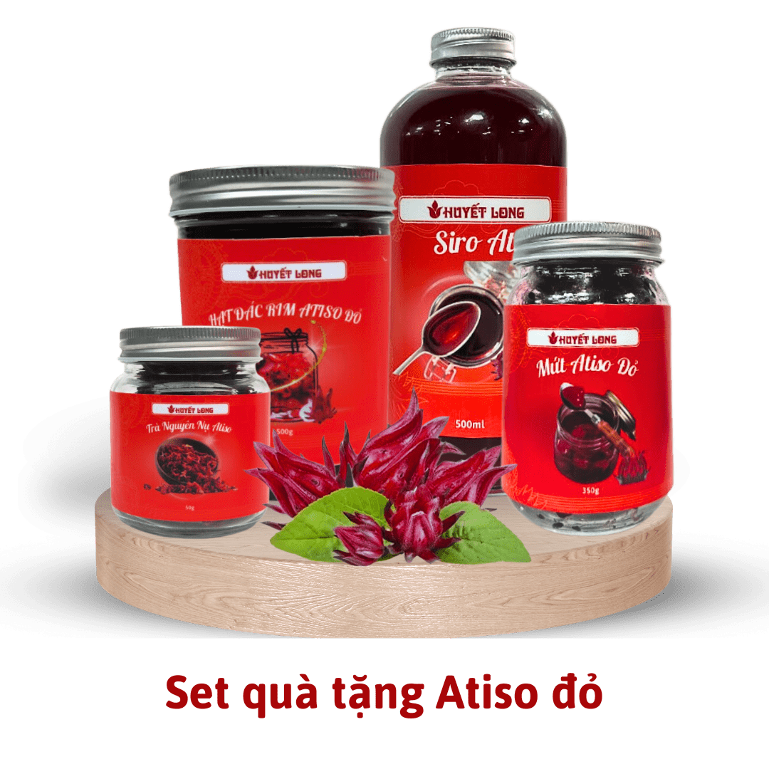 set quà tặng atsio đỏ Huyết Long